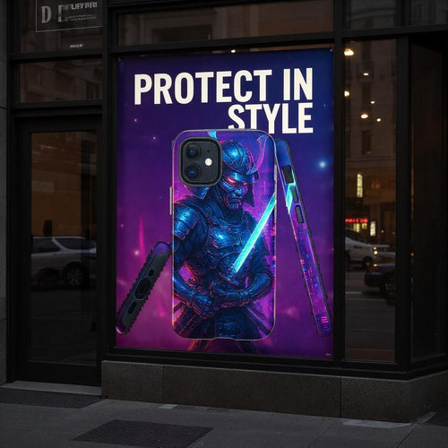 Samurai Neon Armor Case for iPhone