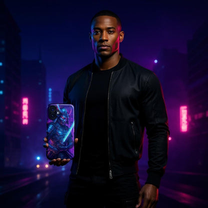 Samurai Neon Armor Case for iPhone