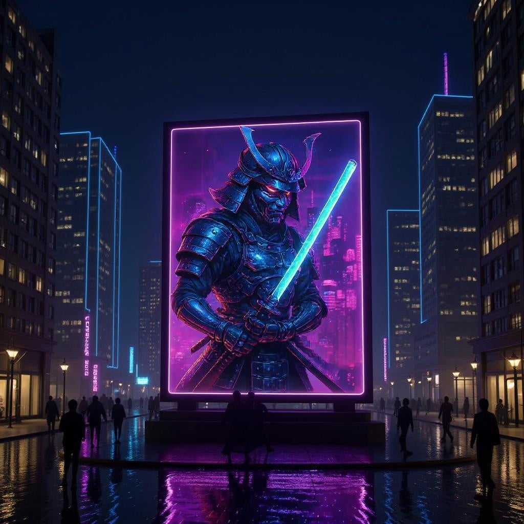 Samurai Neon Armor Case for iPhone