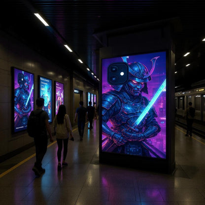 Samurai Neon Armor Case for iPhone